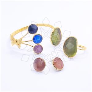 Fashion Gemstone  Ring Earring Bracelet Sets