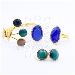 Fashion Gemstone  Ring Earring Bracelet Sets