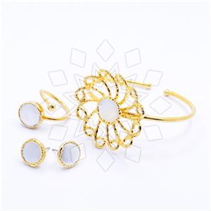 Fashion Gemstone  Ring Earring Bracelet Sets