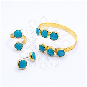 Fashion Gemstone  Ring Earring Bracelet Sets