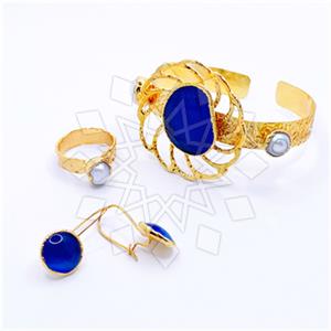 Fashion Gemstone  Ring Earring Bracelet Sets