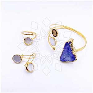 Fashion Gemstone  Ring Earring Bracelet Sets