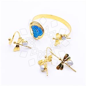 Fashion Gemstone  Ring Earring Bracelet Sets
