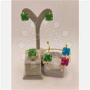 Fashion Gemstone  Ring Earring Bracelet Sets