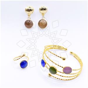 Fashion Gemstone  Ring Earring Bracelet Sets