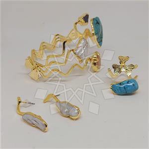 Fashion Gemstone  Ring Earring Bracelet Sets