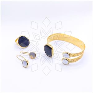 Fashion Gemstone  Ring Earring Bracelet Sets