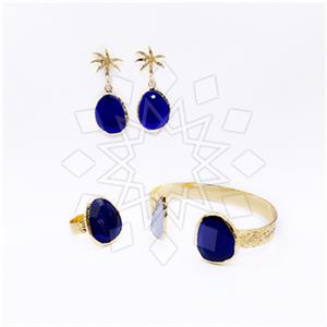 Fashion Gemstone  Ring Earring Bracelet Sets
