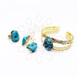 Fashion Gemstone  Ring Earring Bracelet Sets