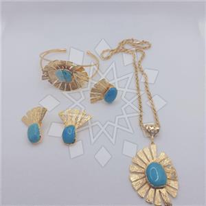 Fashion Gemstone  Ring Earring Necklace Bracelet Sets