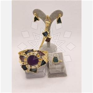 Fashion Gemstone  Ring Earring Necklace Bracelet Sets