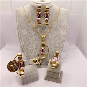 Fashion Gemstone  Ring Earring Necklace Bracelet Sets