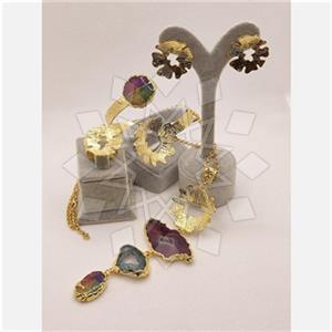 Fashion Gemstone  Ring Earring Necklace Bracelet Sets