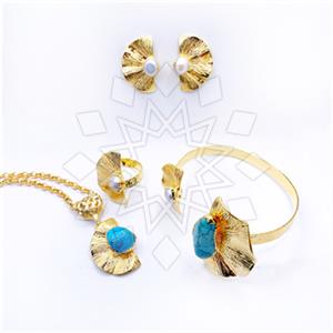 Fashion Gemstone  Ring Earring Necklace Bracelet Sets