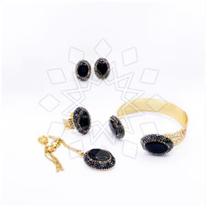 Fashion Gemstone  Ring Earring Necklace Bracelet Sets