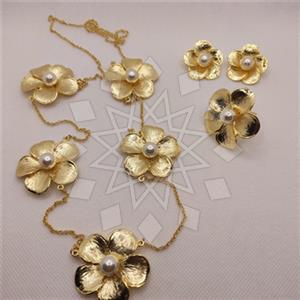 Fashion Gemstone  Ring Earring Necklace Sets