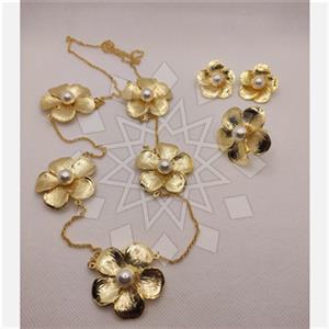 Fashion Gemstone  Ring Earring Necklace Sets