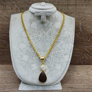 Fashion Gemstone  Statement Necklace