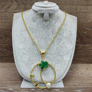 Fashion Gemstone  Statement Necklace