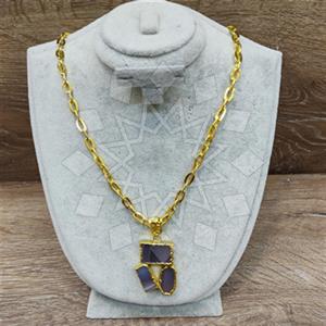 Fashion Gemstone  Statement Necklace