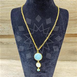 Fashion Gemstone  Statement Necklace