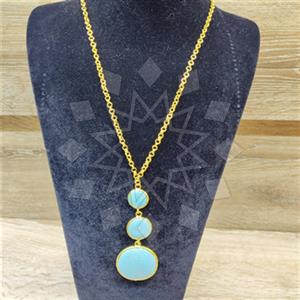 Fashion Gemstone  Statement Necklace