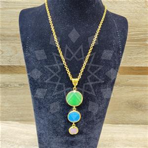 Fashion Gemstone  Statement Necklace