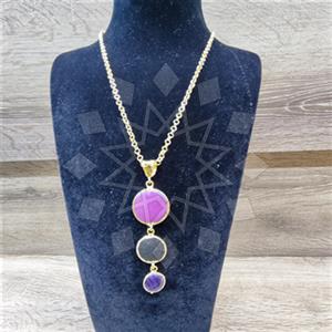 Fashion Gemstone  Statement Necklace