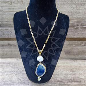 Fashion Gemstone  Statement Necklace