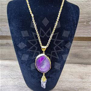 Fashion Gemstone  Statement Necklace