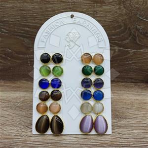 Fashion Gemstone  Stud Earrings Package