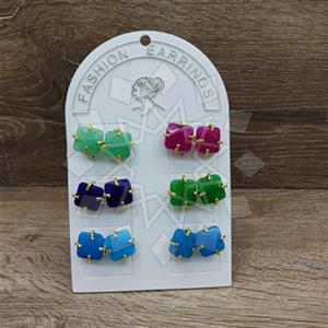 Fashion Gemstone  Stud Earrings Package