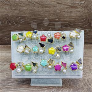 Fashion Gemstone  Triple Gemstone Rings Package
