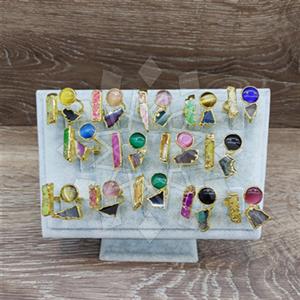 Fashion Gemstone  Triple Gemstone Rings Package