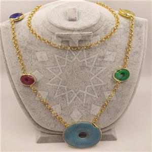 Fashion Gemstone Statement Necklace