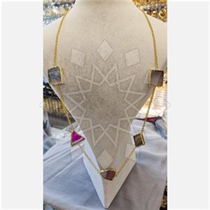 Fashion Gemstone Statement Necklace