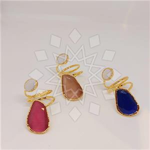 Fashion Double Gemstone Rings