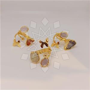 Fashion Double Gemstone Rings