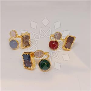 Fashion Triple Gemstone Rings