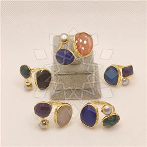Fashion Double Gemstone Rings