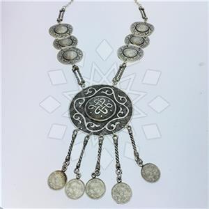 Fashion Geometric Coin Tassel Necklace
