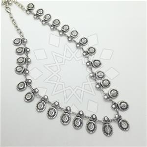 Fashion Geometric Metal and Chain Necklace