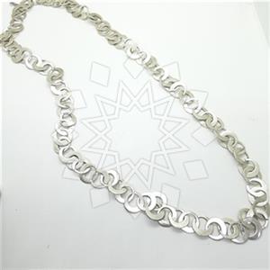 Fashion Geometric Metal and Chain Necklace