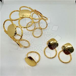 Fashion Geometric Ring Earring Bracelet Sets