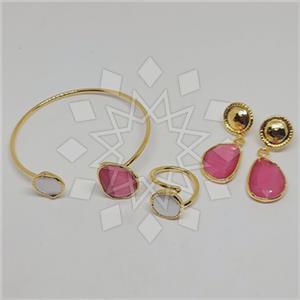 Fashion Geometric Ring Earring Bracelet Sets