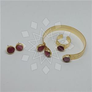 Fashion Geometric Ring Earring Bracelet Sets