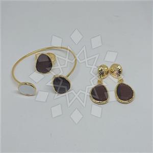 Fashion Geometric Ring Earring Bracelet Sets