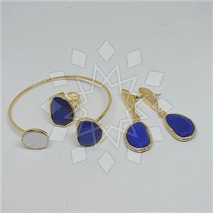 Fashion Geometric Ring Earring Bracelet Sets