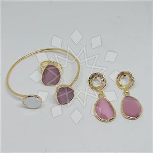 Fashion Geometric Ring Earring Bracelet Sets