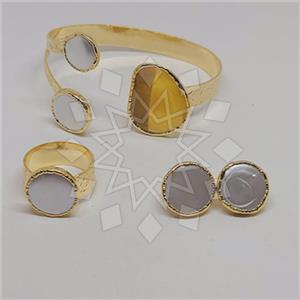 Fashion Geometric Ring Earring Bracelet Sets